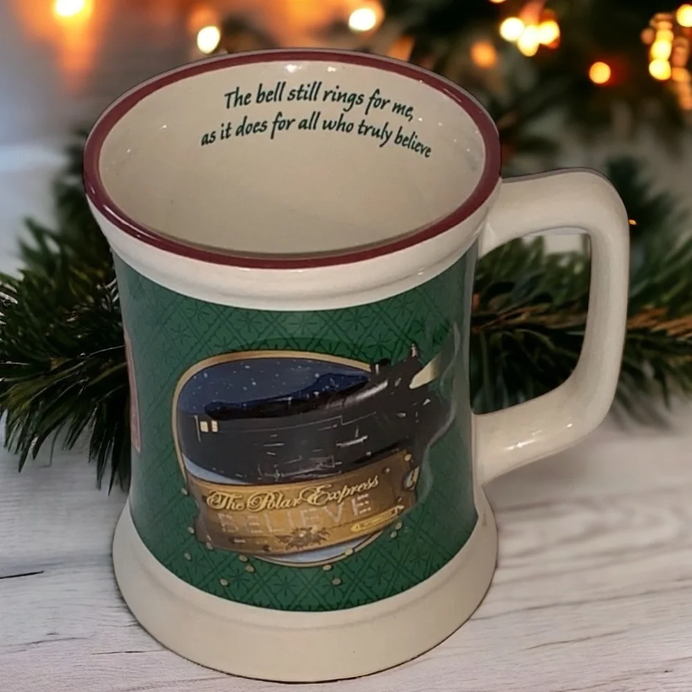 The Polar Express Christmas Believe Mug with 3D Raised Train 16 oz - Picture 8 of 8